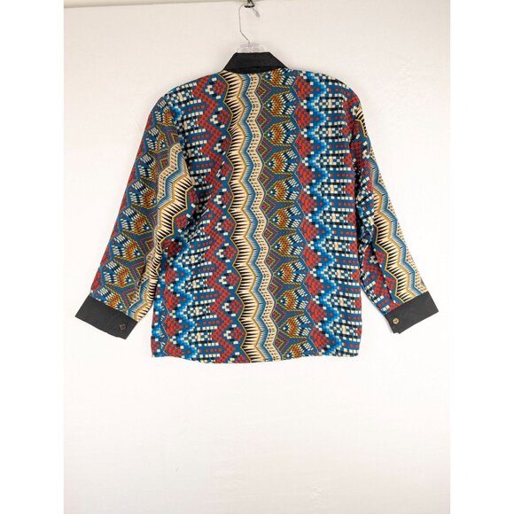 Mezitos Button-Up Long Sleeve Blouse Womens Size 12 USA Original Vintage - Picture 6 of 7